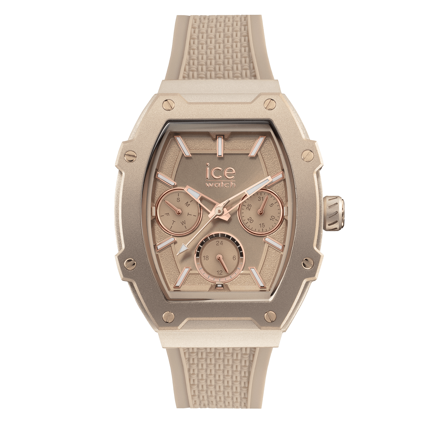 Ice-Watch - ICE boliday Khaki black skel Steel - Groen herenhorloge met siliconen band - 024369 (Medium Ice-Watch - ICE boliday Khaki black skel Steel - Groen herenhorloge met siliconen band - 024369 (Medium